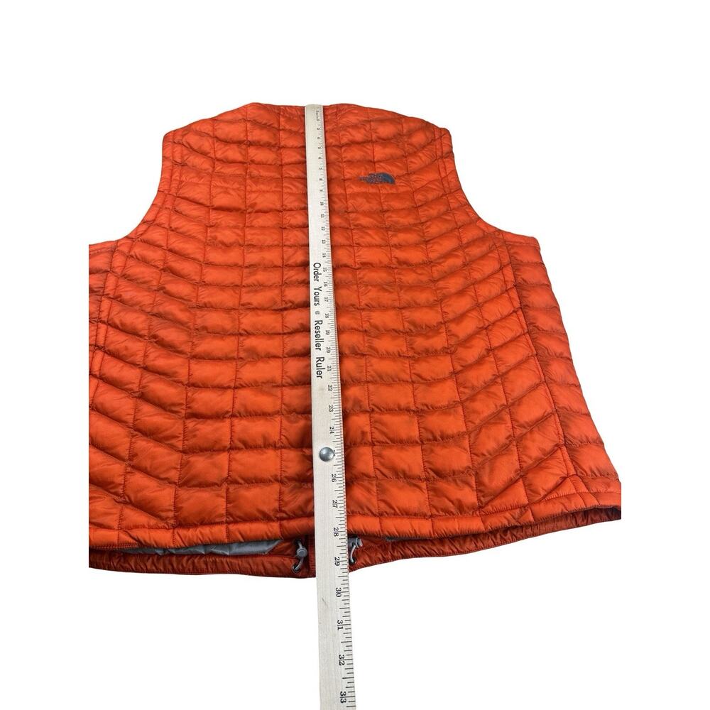 The North Face Puffer Vest Men's Extra Large Orange Thermoball Full Zip - Picture 6 of 13